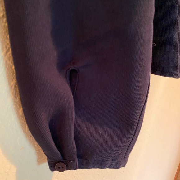 C&B Corduroy Navy Button Down Women’s Top Size M - Picture 5 of 6